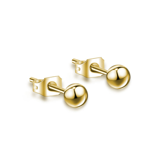 Coppia orecchini sfera diametro 4mm oro