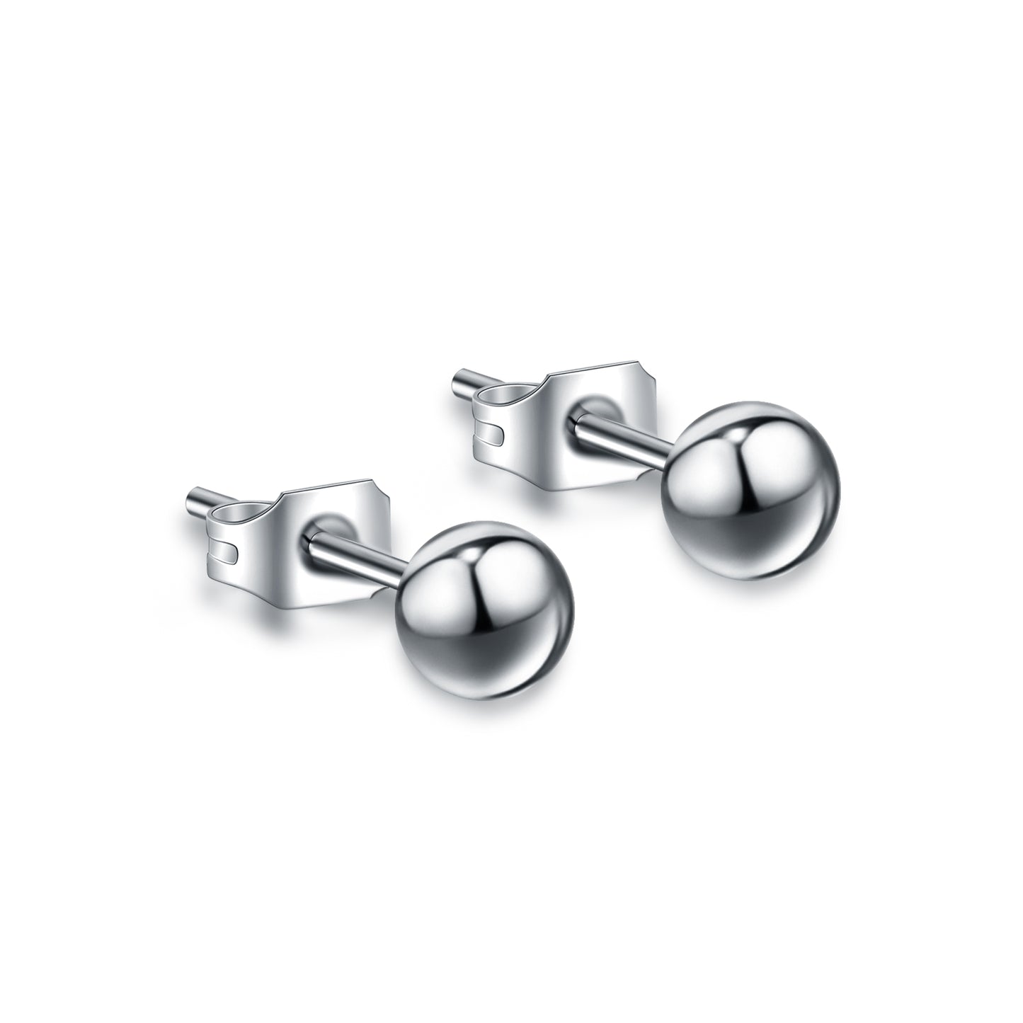 Coppia orecchini sfera diametro 6mm acciaio