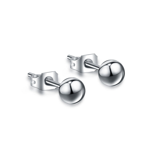 Coppia orecchini sfera diametro 6mm acciaio
