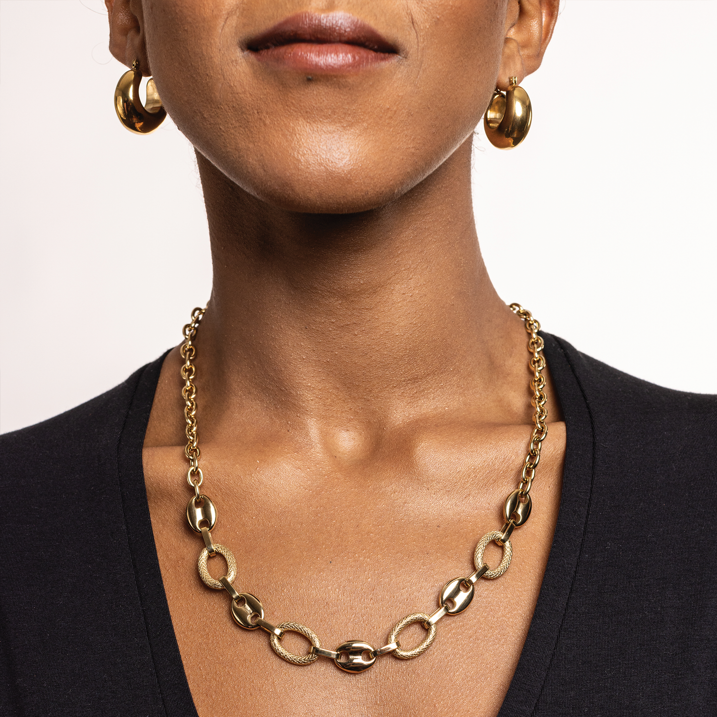COLLANA CHICCO DI CAFFE’ PVD ORO