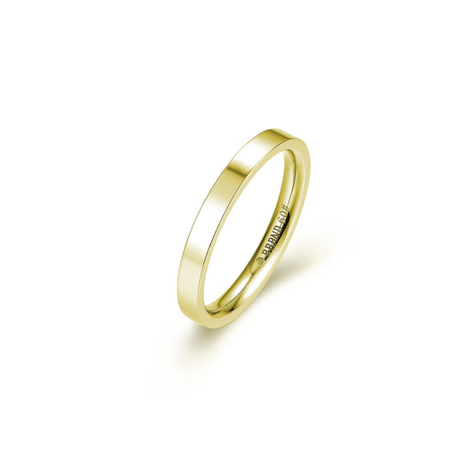 Fedina in acciaio pvd oro