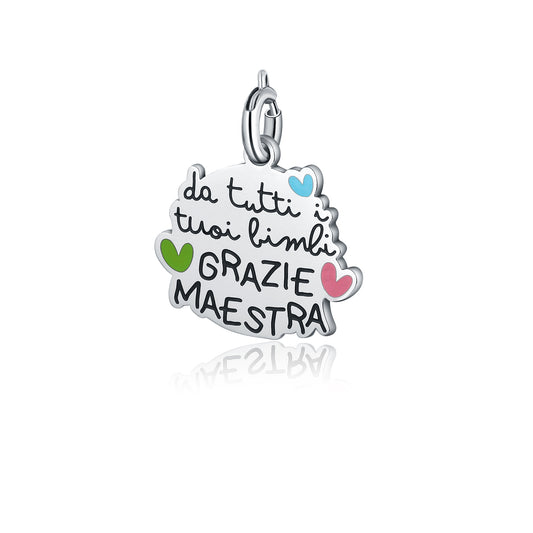Charm “Da tutti i tuoi bimbi Grazie Maestra”
