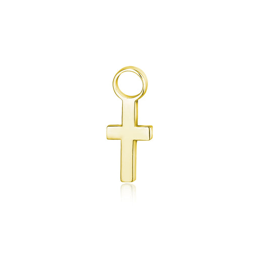 Mini Charm Croce Acciaio ORO