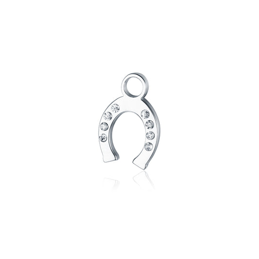 Mini Charm Ferro Di Cavallo Con Cristalli
