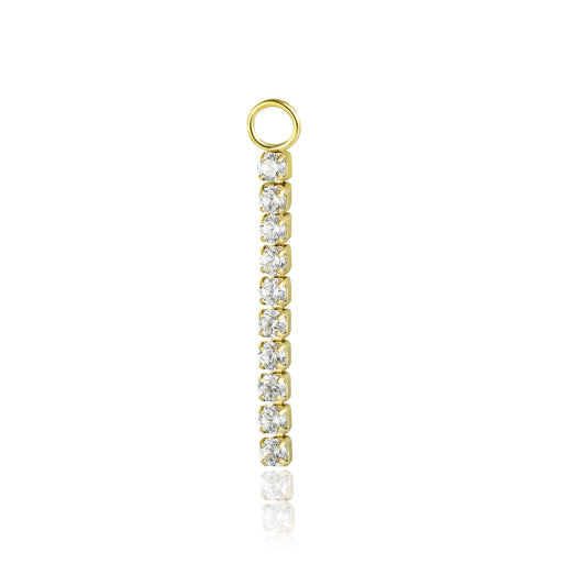 Mini Charm Tennis Cristalli Bianchi ORO