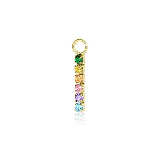 Mini Charm Tennis Cristalli Colorati ORO