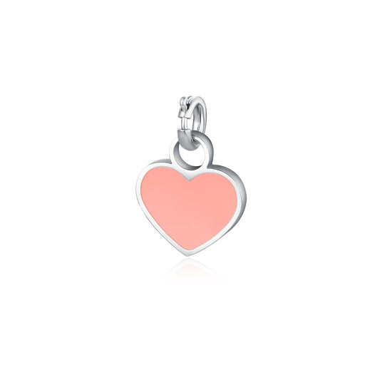 mini charm cuore rosa