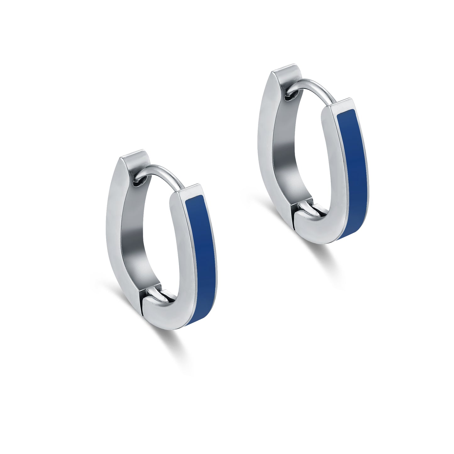 Orecchini Scattino a Goccia con Smalto Blu