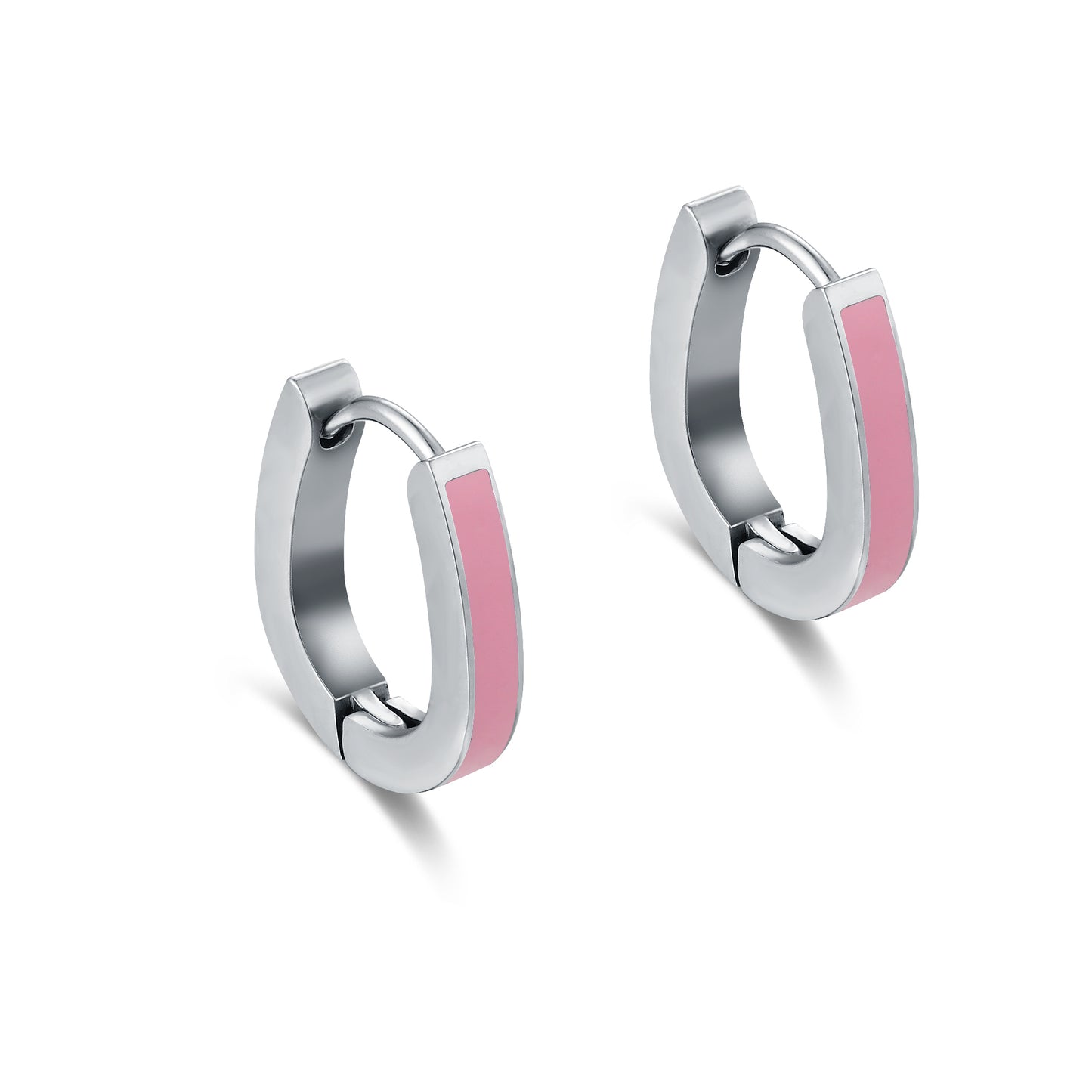 Orecchini Scattino a Goccia con Smalto Rosa € 12,00