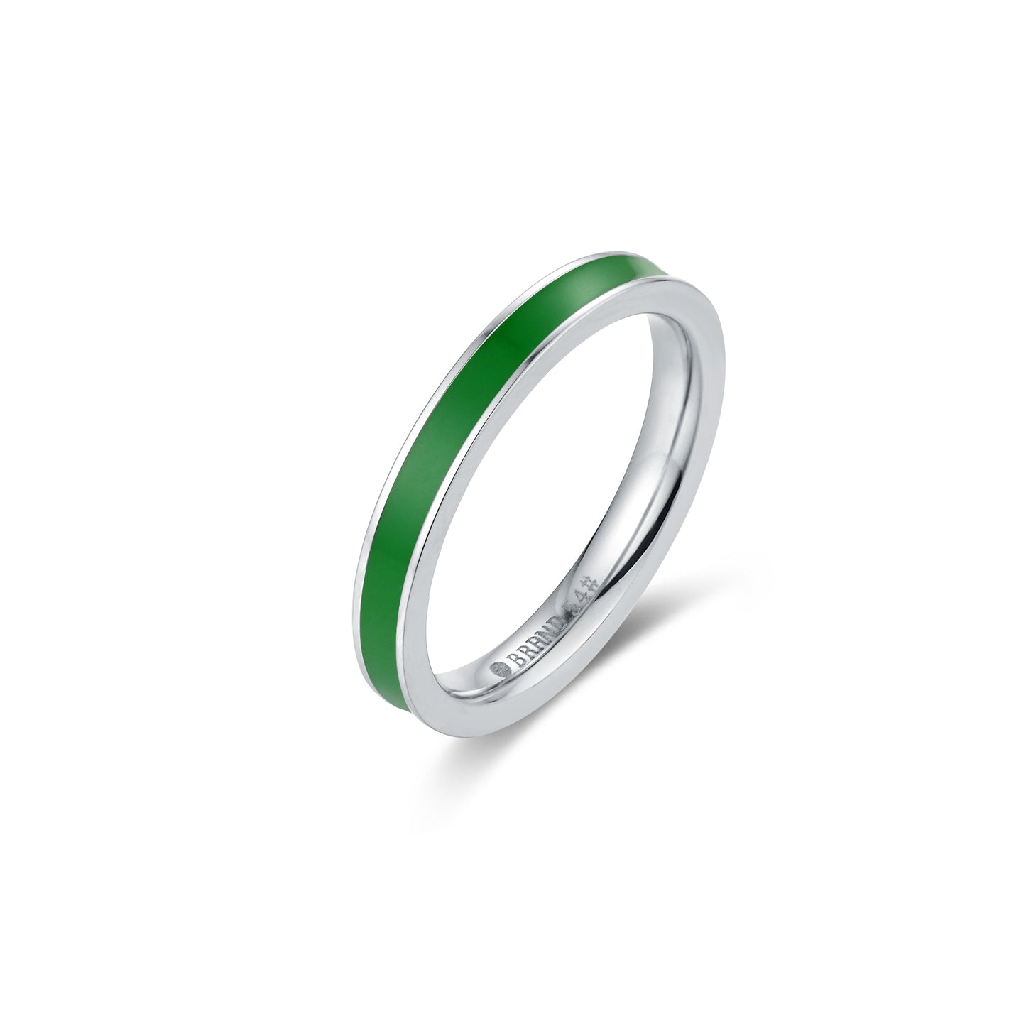 Fedina Acciaio con Smalto Verde