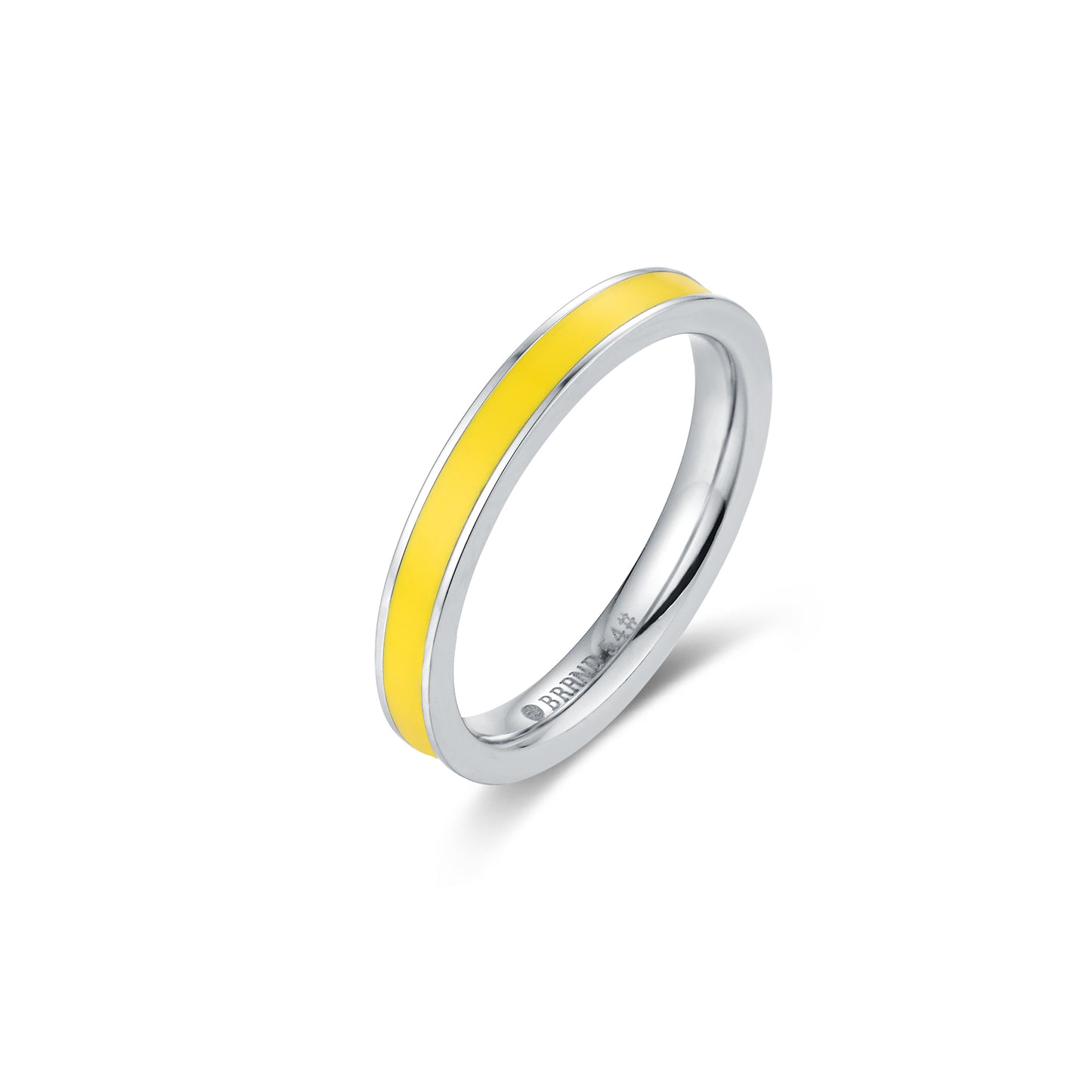 Fedina Acciaio con Smalto Giallo