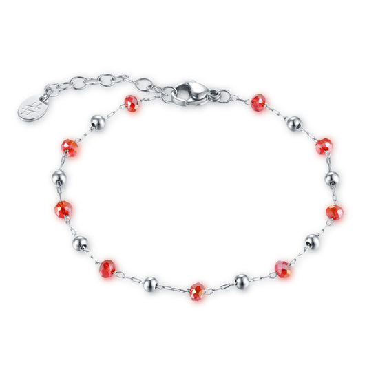 Bracciale Cristalli Rossi ed Ematite