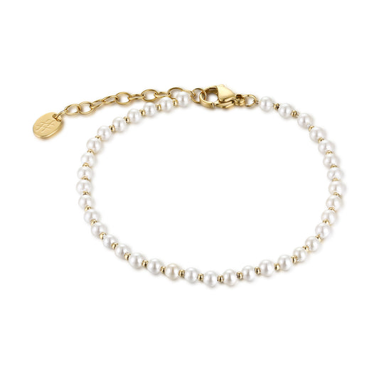 Bracciale in Madreperla ed Acciaio pvd oro