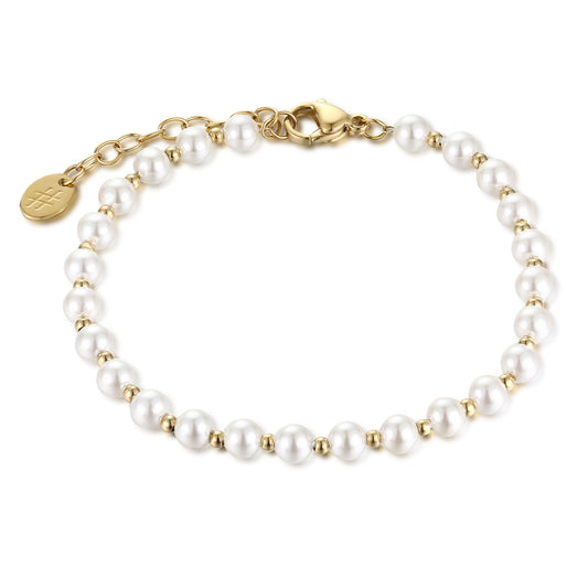 Bracciale in Madreperla ed Acciaio pvd oro