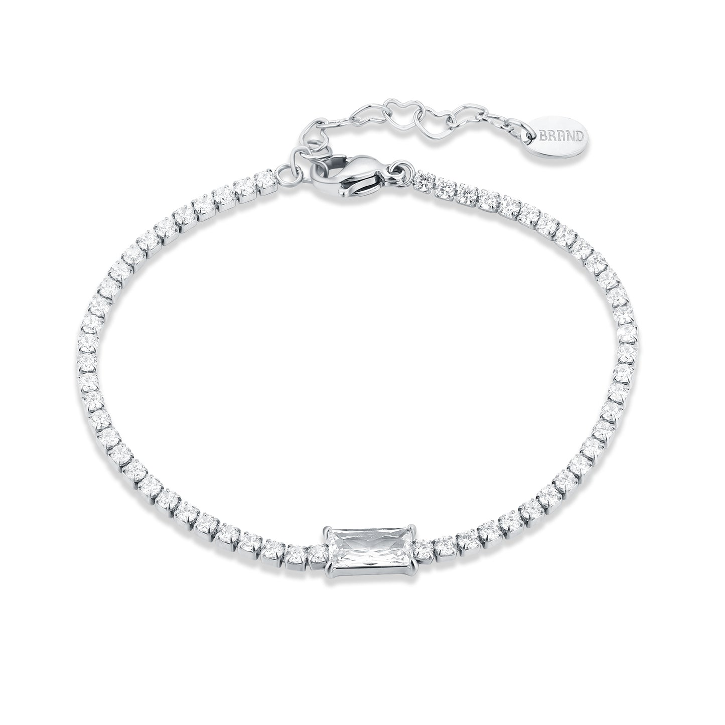 Bracciale Tennis con Baguette Centrale