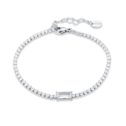 Bracciale Tennis con Baguette Centrale
