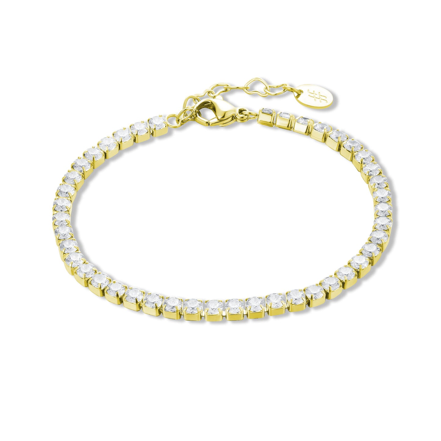 Bracciale Maxi Tennis Bianco GOLD