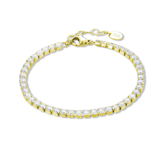Bracciale Maxi Tennis Bianco GOLD