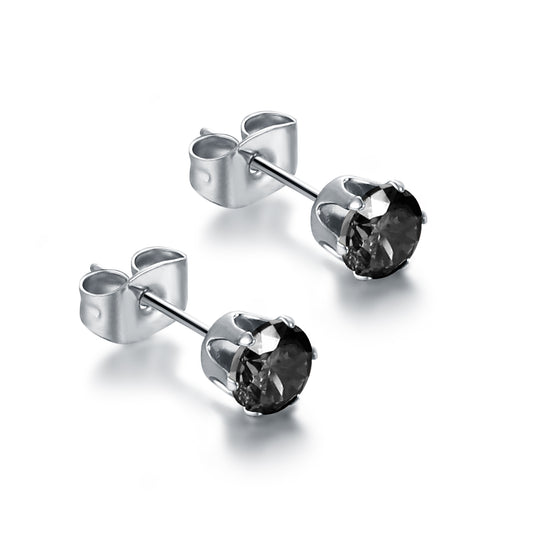 Orecchini Punto Luce – Nero – 5mm