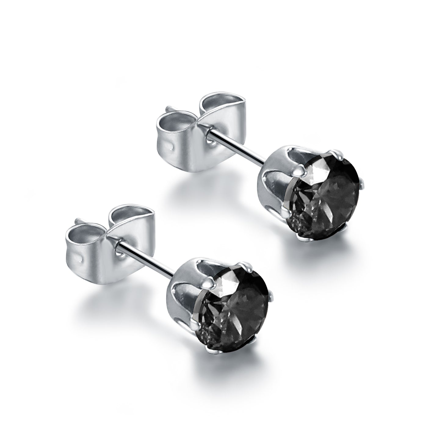 Orecchini Punto Luce – Nero – 6mm