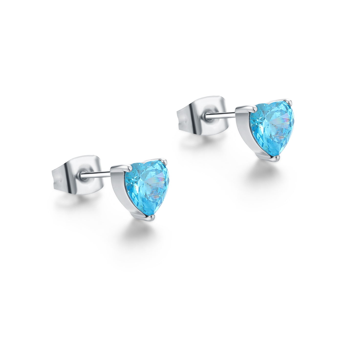ORECCHINI LOBO CUORE AZZURRO
