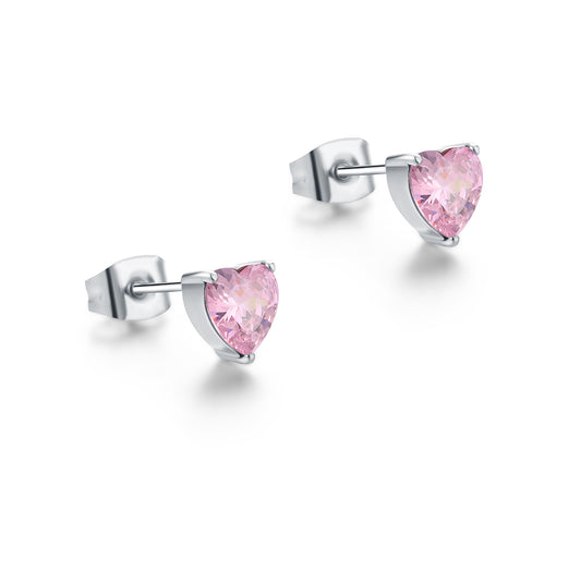ORECCHINI LOBO CUORE ROSA