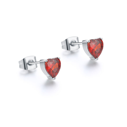 ORECCHINI LOBO CUORE ROSSO