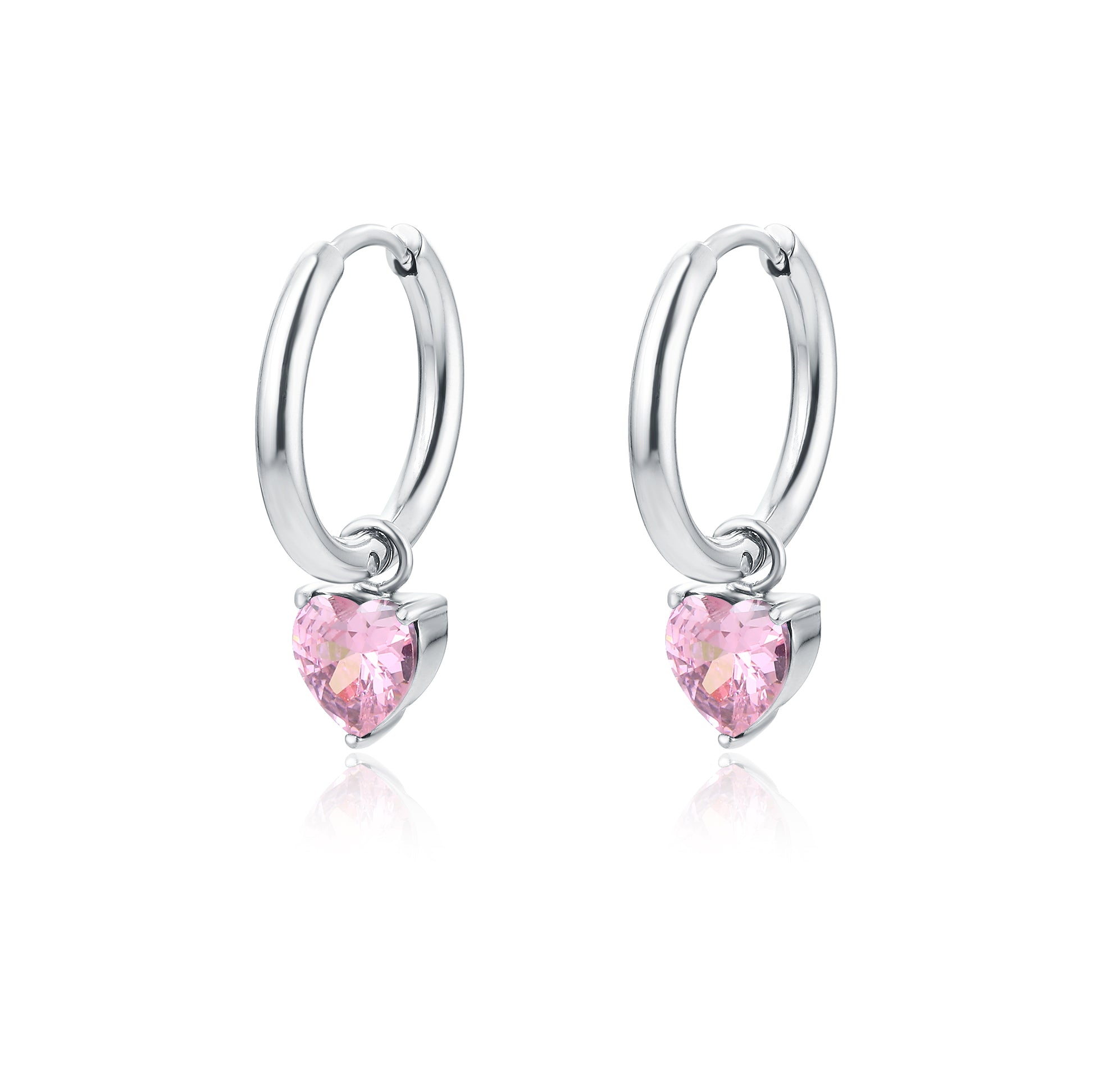 Swarovski Orecchinia Cerchio Con Swarovski Rosa in Orecchini Swarovski Orecchinia Cerchio Con Swarovski Rosa in Orecchini