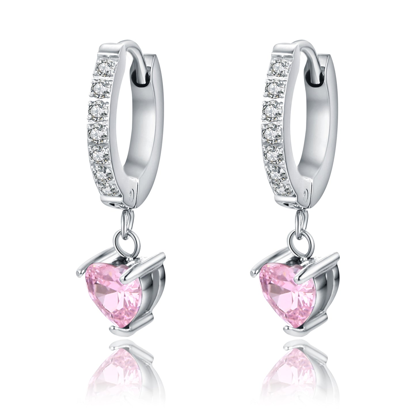 Orecchini Scattino Cuore Rosa