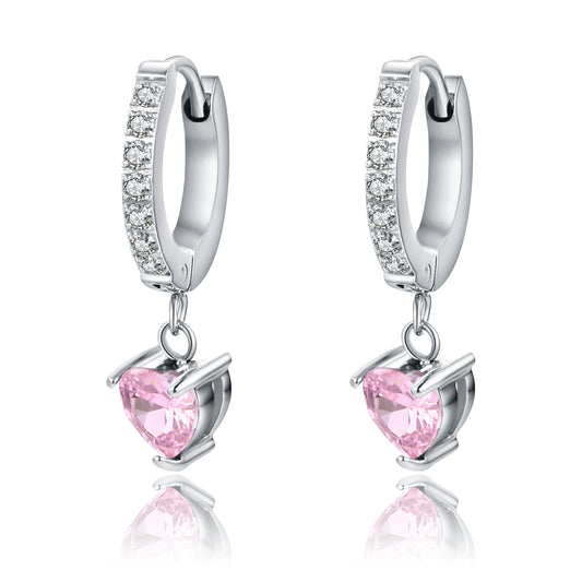 Orecchini Scattino Cuore Rosa