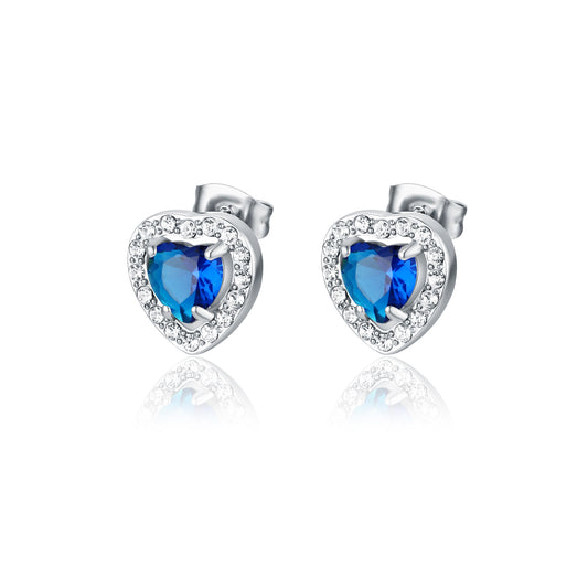 Orecchini Cuore Blu