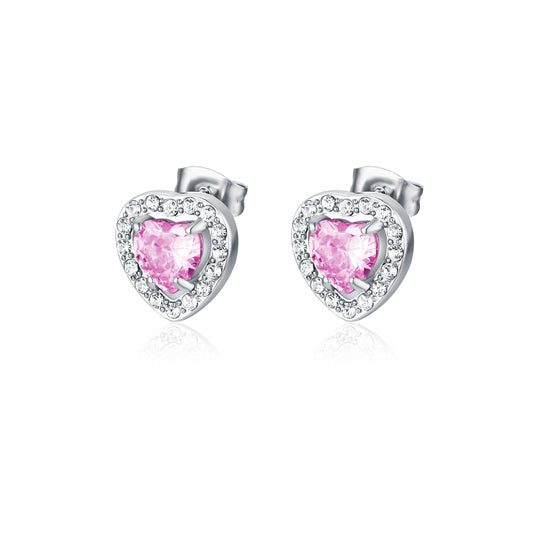 Orecchini Cuore Rosa