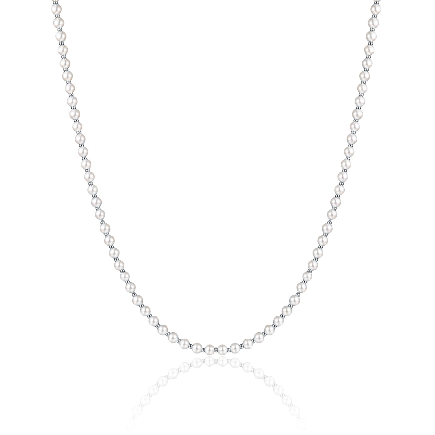 Collana in Madreperla e Sfere in acciaio