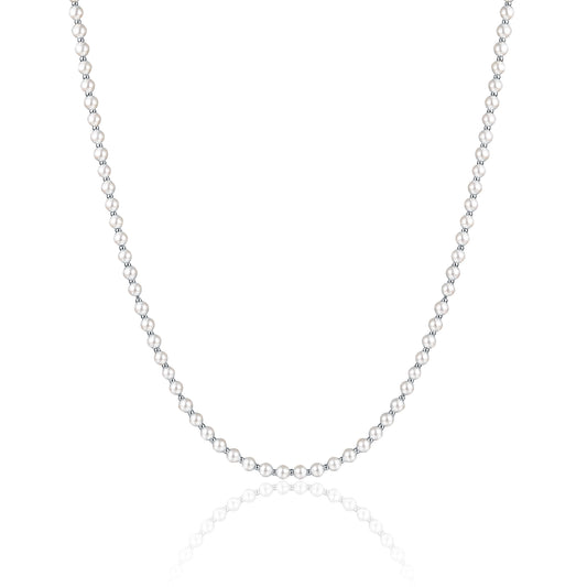Collana in Madreperla e Sfere in acciaio
