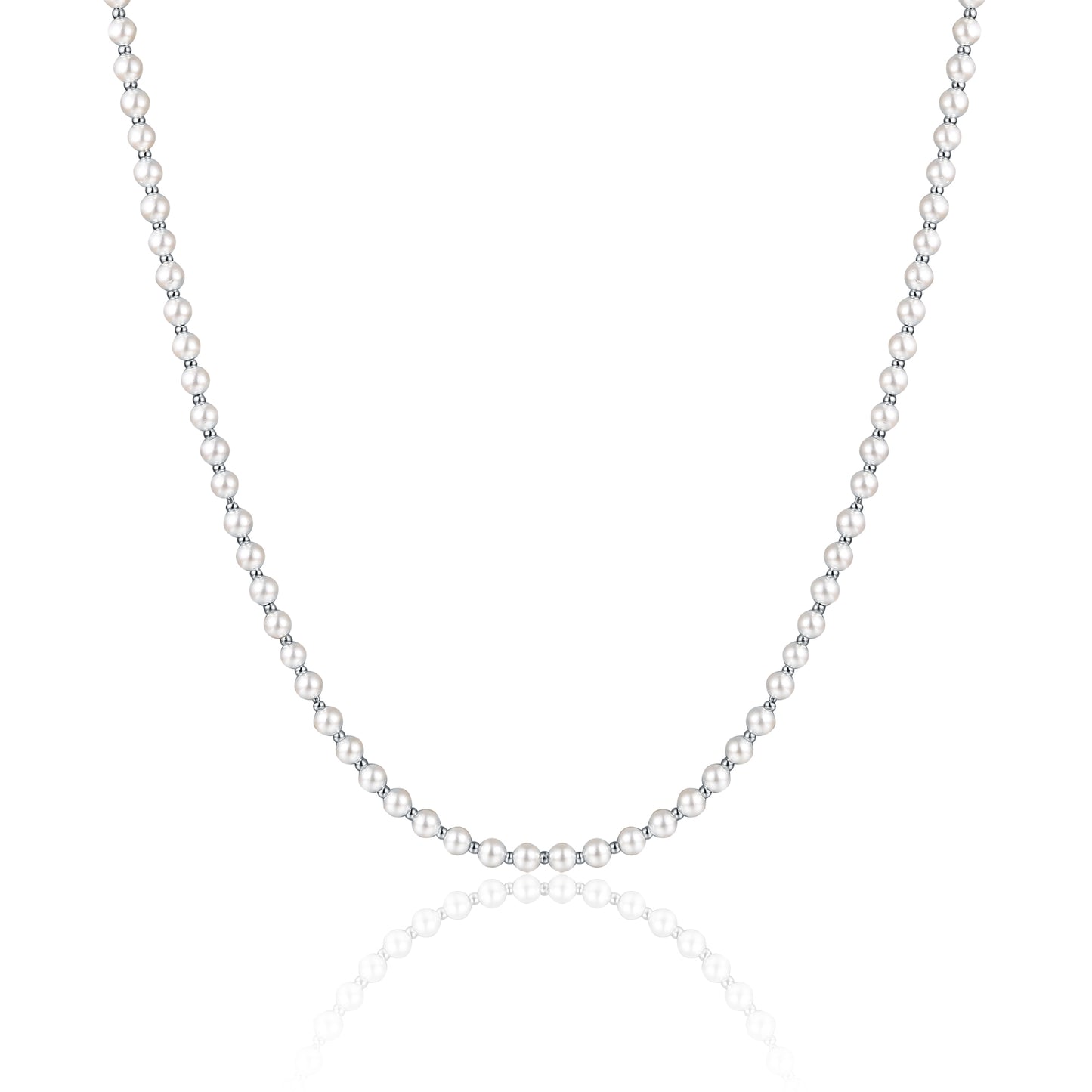Collana in Madreperla e Sfere in acciaio