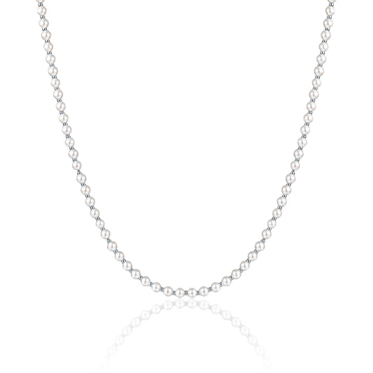 Collana in Madreperla e Sfere in acciaio