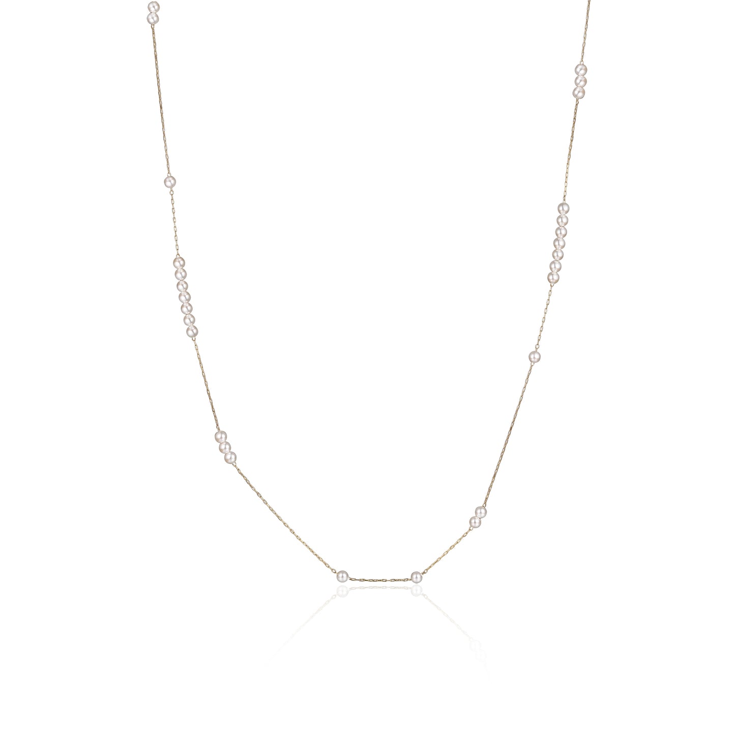 Collana in Madreperla Sfere Sfalsate pvd oro