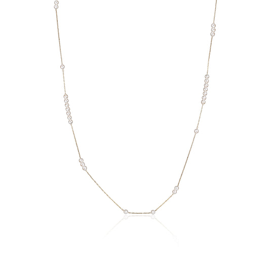 Collana in Madreperla Sfere Sfalsate pvd oro