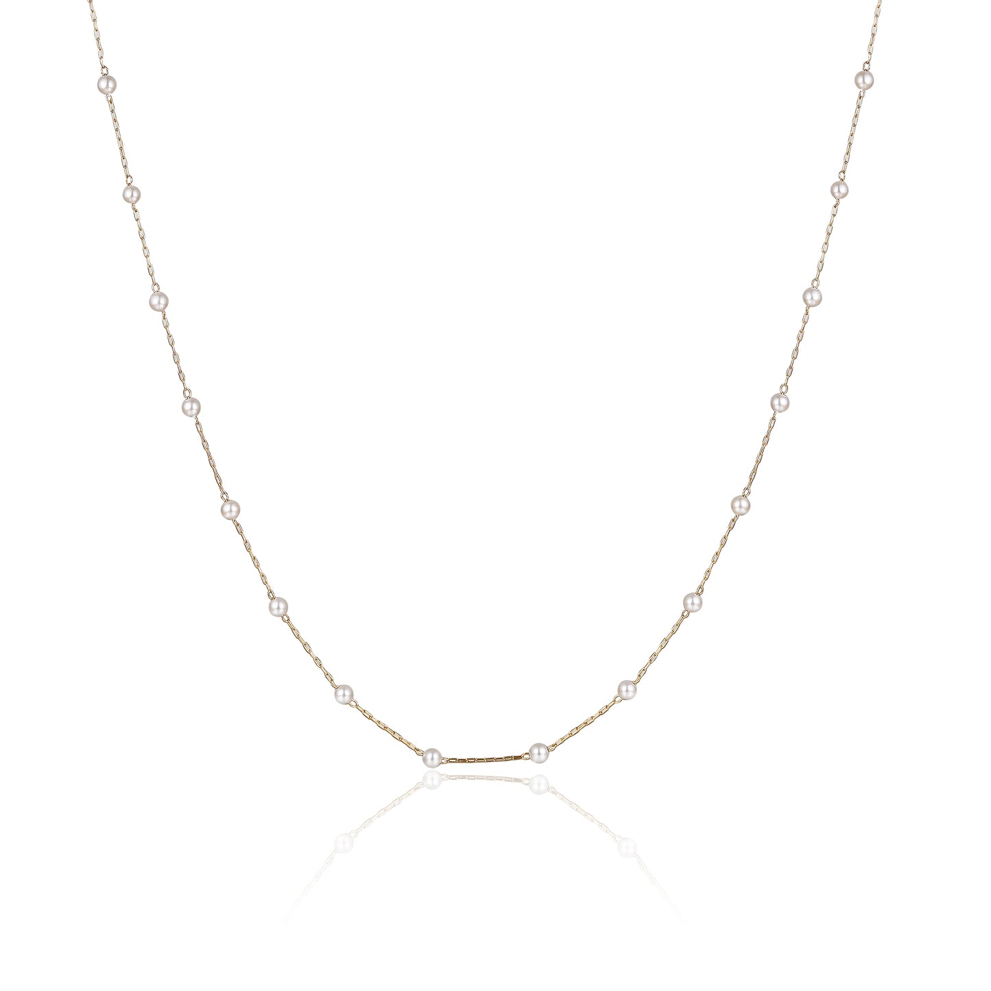 Collana in Madreperla Sfere Alternate pvd oro