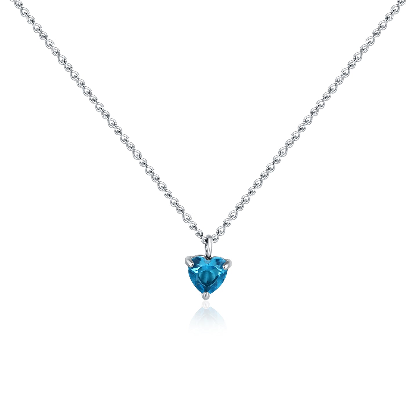 Collana Cristallo Cuore Pendente Turchese