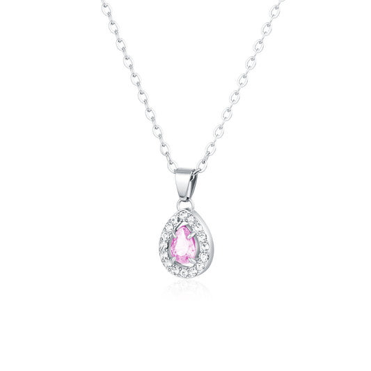 Collana Goccia Rosa