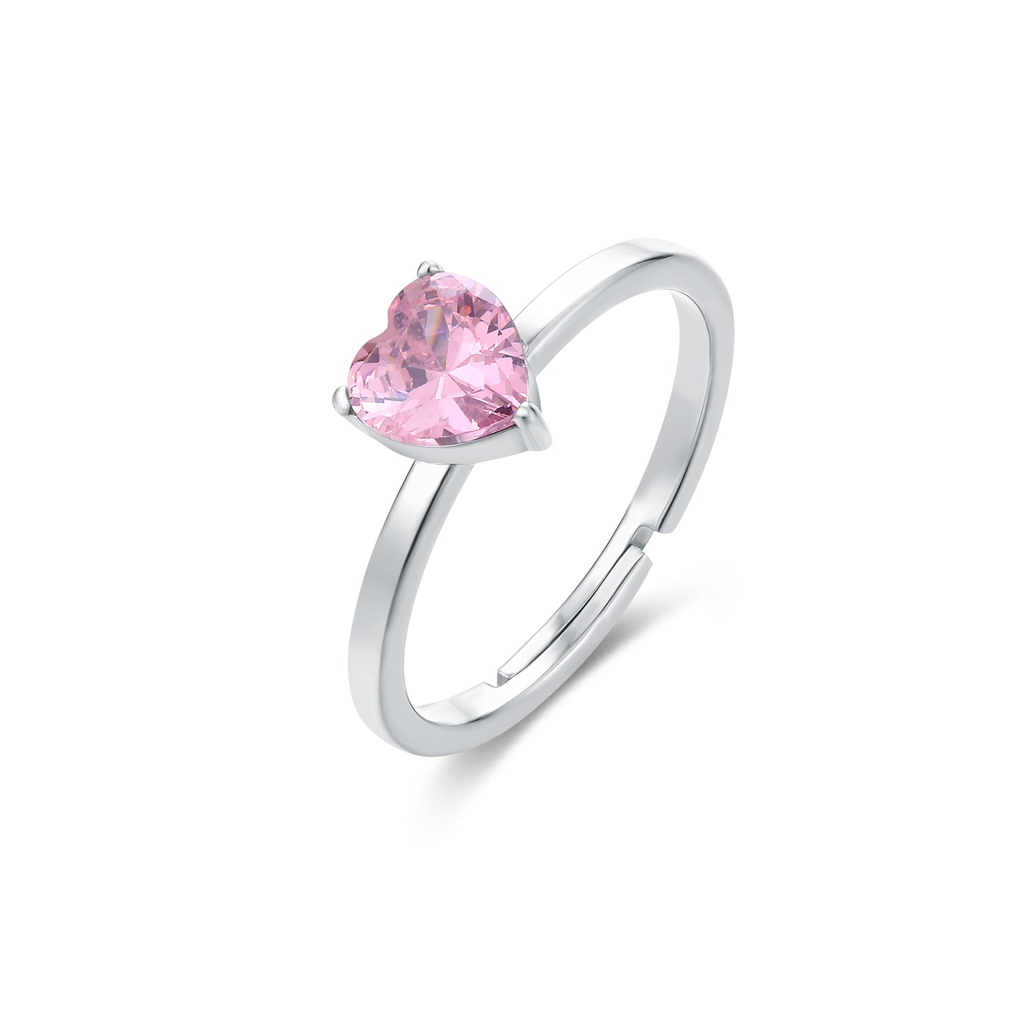ANELLO CUORE ROSA REGOLABILE