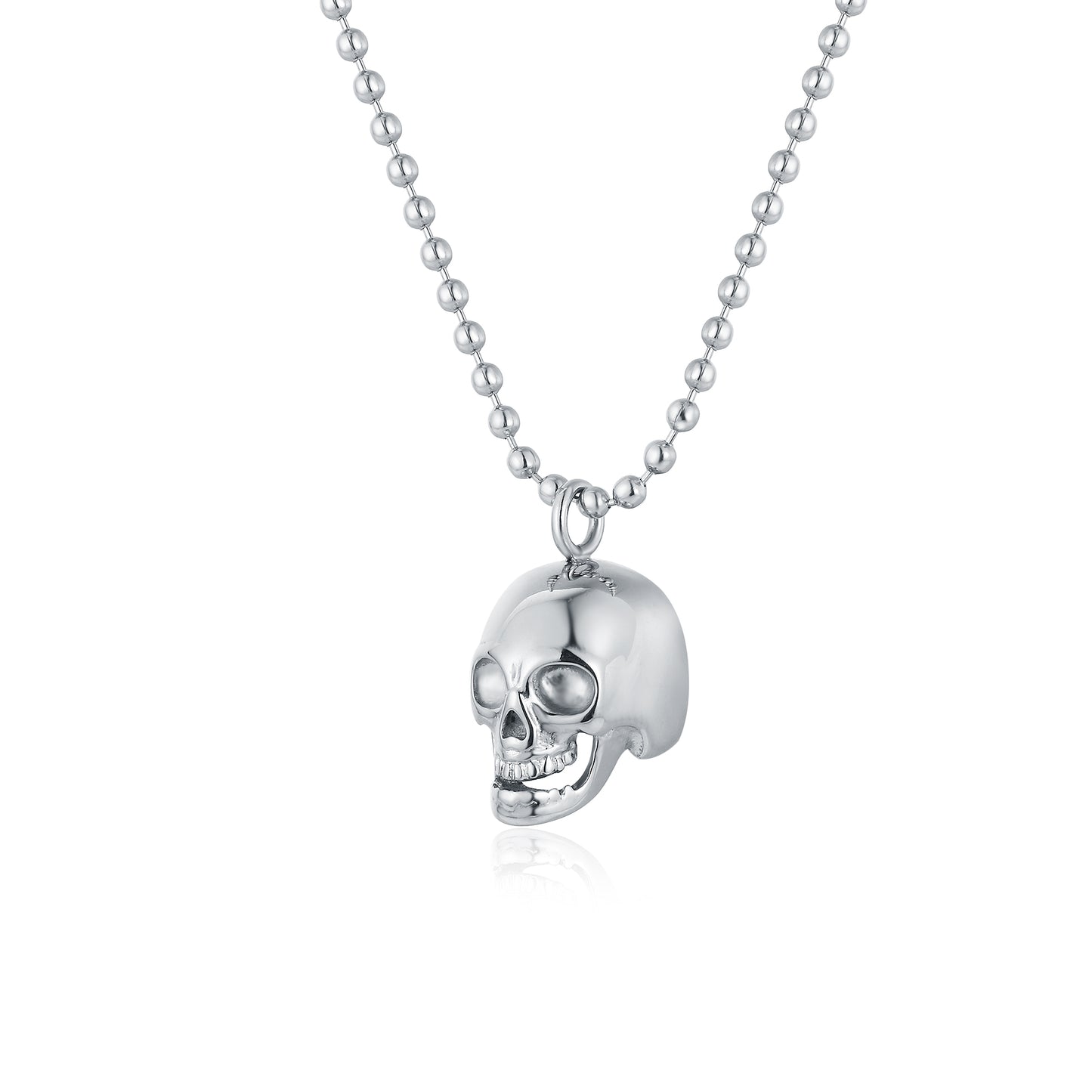 Collana con teschio pendente
