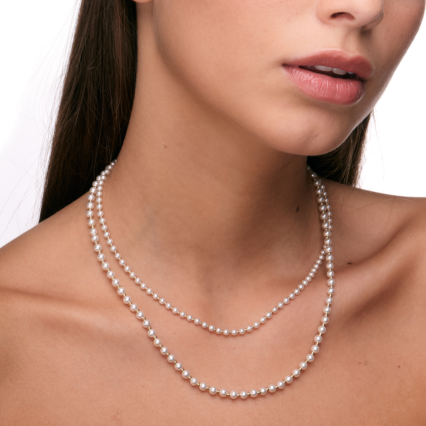Collana in Madreperla e Sfere in acciaio