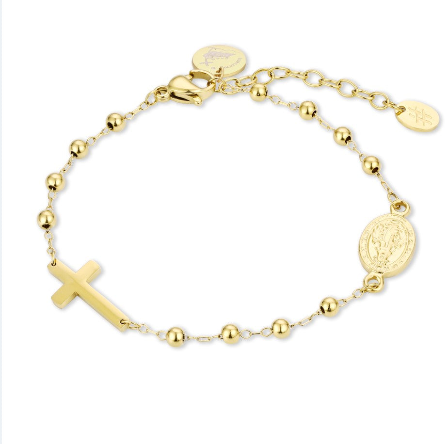 Bracciale Rosario Giubileo pvd oro