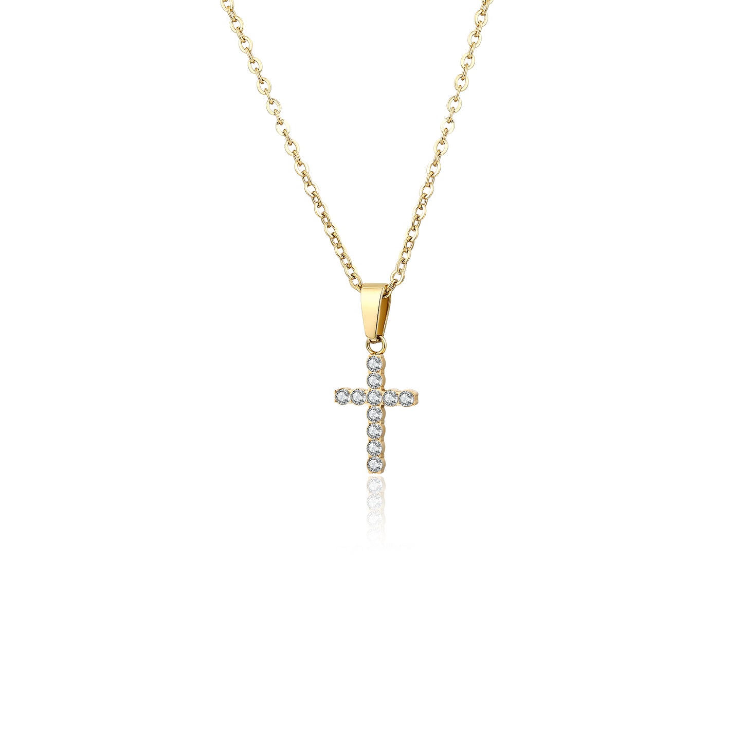 Collana Croce Piccola pvd dorato