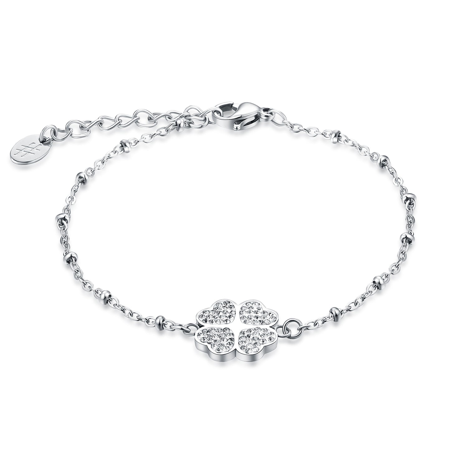 BRACCIALE QUADRIFOGLIO CRISTALLI