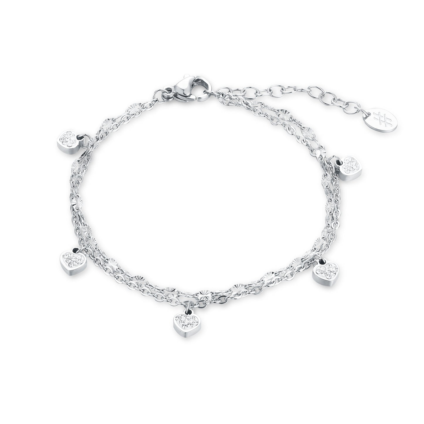 Bracciale 5 Cuori e Catena Sunflower