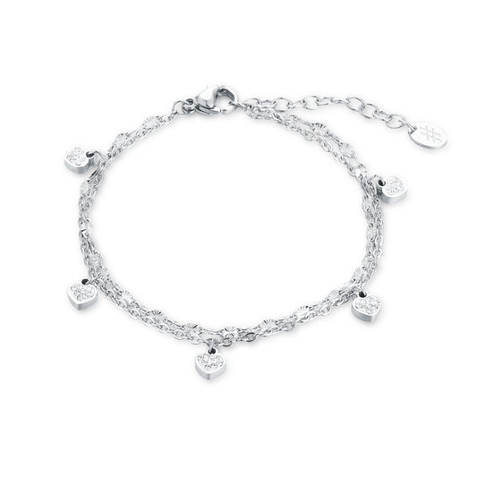 Bracciale 5 Cuori e Catena Sunflower
