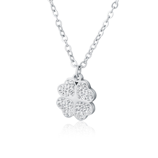 COLLANA QUADRIFOGLIO CRISTALLI